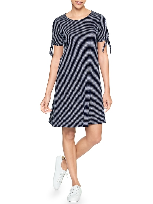 Image number 2 showing, Open-Sleeve Swing Dress in Jersey