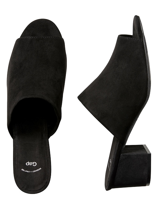 View large product image 1 of 1. Mule Heels in Faux Suede