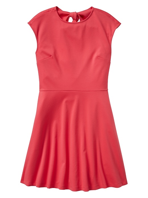 Cap-Sleeve Fit and Flare Dress in Ponte | Gap Factory
