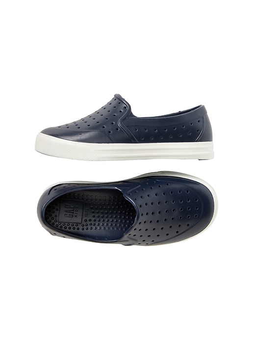 View large product image 1 of 1. Perforated Slip-On Sneakers