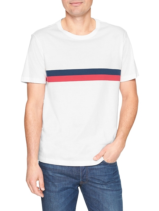 Image number 2 showing, Everyday Chest-Stripe T-Shirt in Jersey