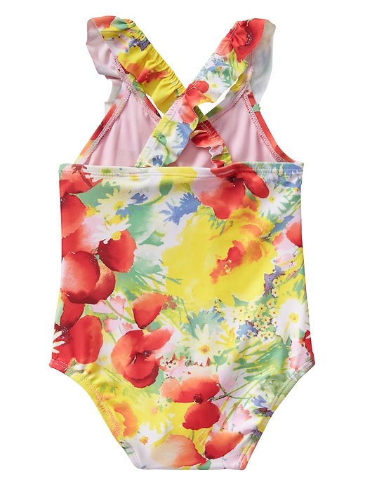 Image number 2 showing, Floral Ruffle Swim One-Piece