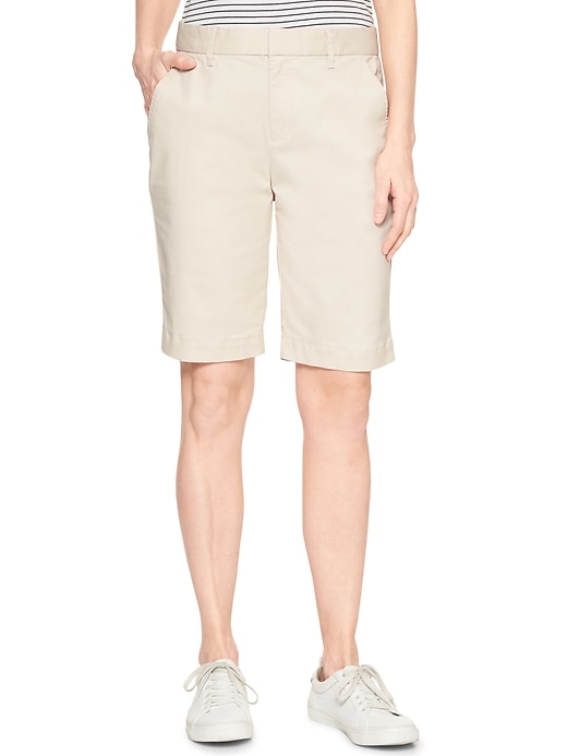 Image number 1 showing, 10" Khaki Bermuda Shorts