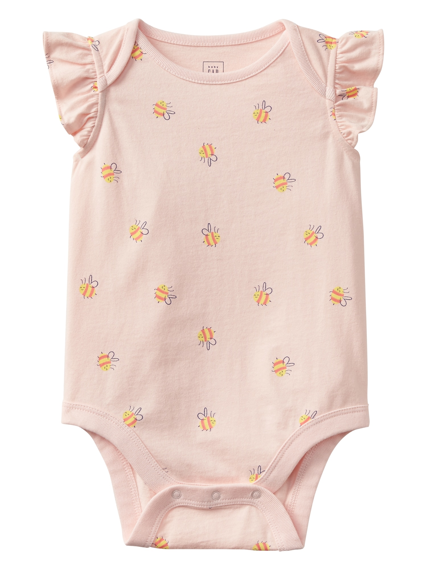 Baby Print Flutter Sleeve Bodysuit Gap Factory