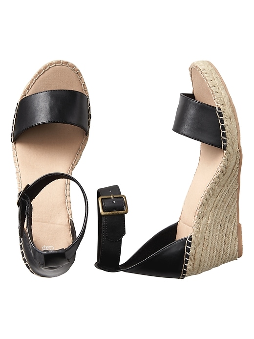 View large product image 1 of 1. Espadrille Wedge in Faux Leather