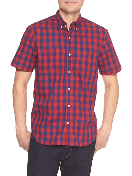 View large product image 1 of 1. Short Sleeve Poplin Shirt