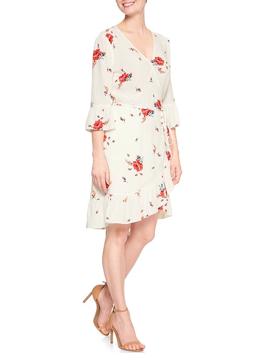 Image number 2 showing, Floral Ruffle Dress in Rayon