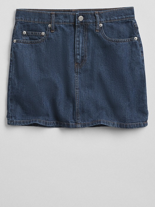 Image number 3 showing, 5-Pocket Denim Mini Skirt