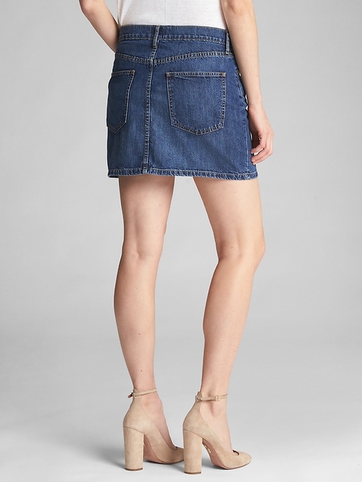 Image number 2 showing, 5-Pocket Denim Mini Skirt