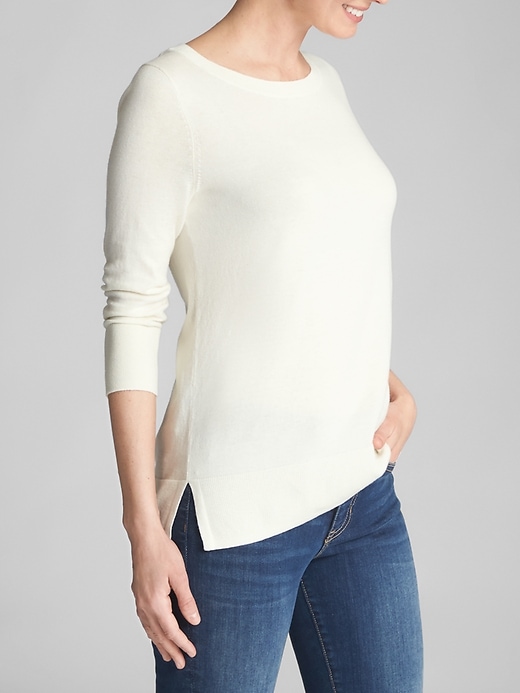 Image number 3 showing, Three-Quarter Sleeve Sweater