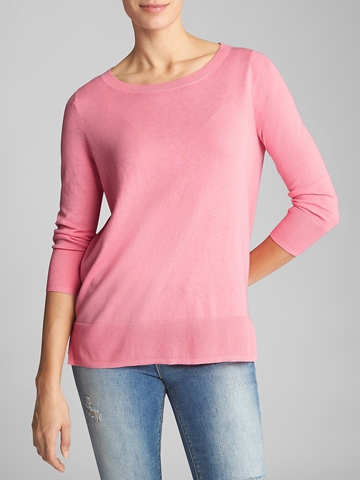 Image number 1 showing, Three-Quarter Sleeve Sweater