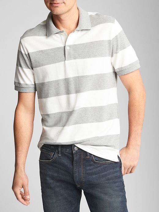 ポロシャツ TRILLION STRIPE RUGBY OVERFIT PIQUE POLO SHIRTS 5JH484 Union Rugby Polo Shirt - Multi-color | Levi's® US