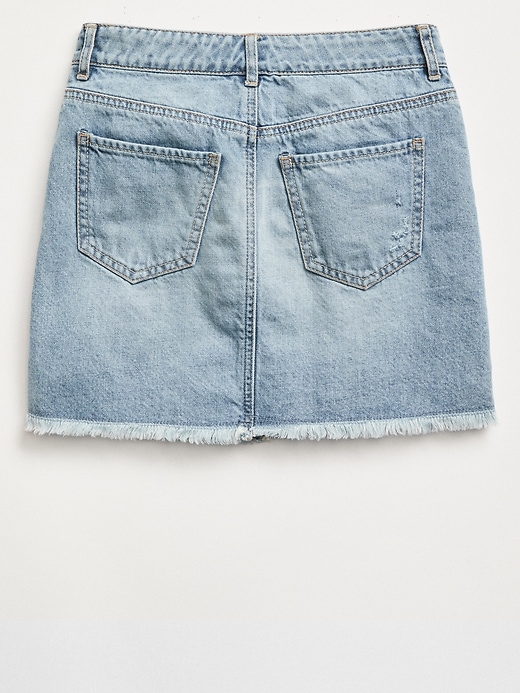Image number 2 showing, Denim Skirt in Distressed