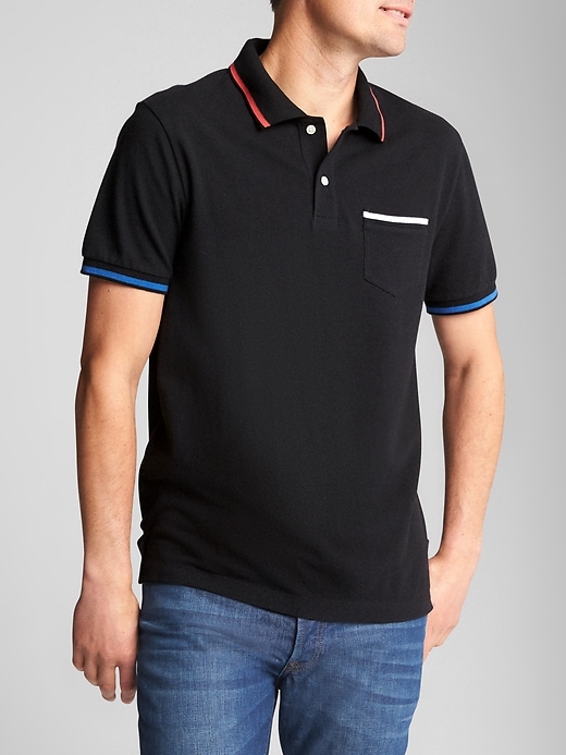 Image number 1 showing, Multi Tipped Polo