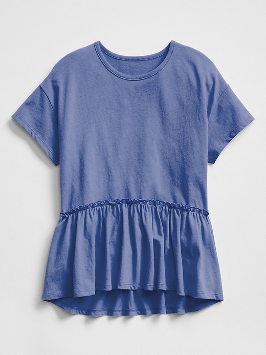 View large product image 1 of 1. Peplum T-Shirt in Jersey