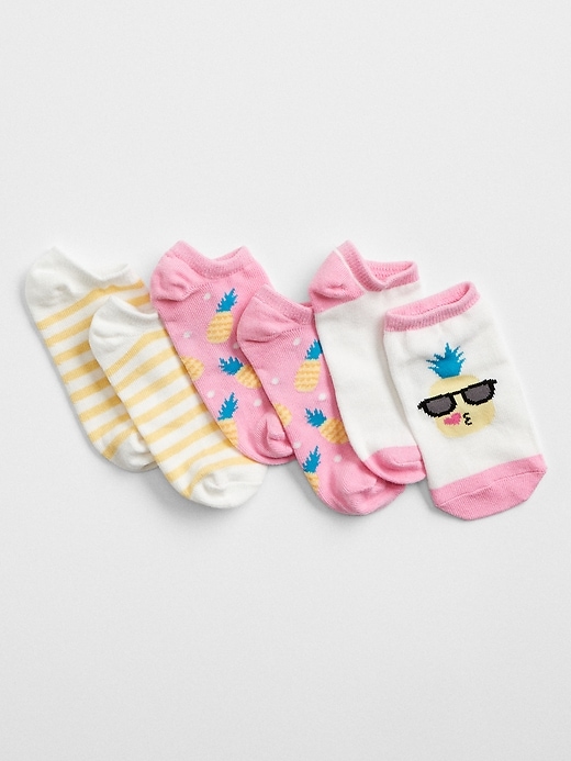 View large product image 1 of 1. Pineapple No-Show Socks (3-Pack)