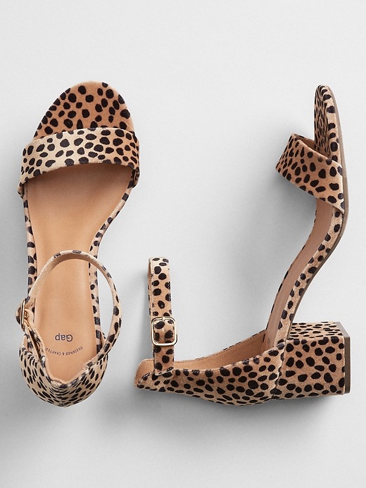View large product image 1 of 1. Block Heel Sandal in Suede