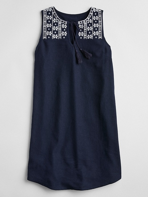 Image number 3 showing, Embroidered Dress in Linen
