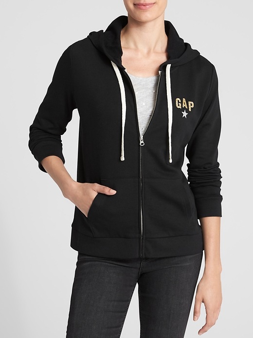 Image number 1 showing, Logo Graphic Zip Hoodie in Fleece