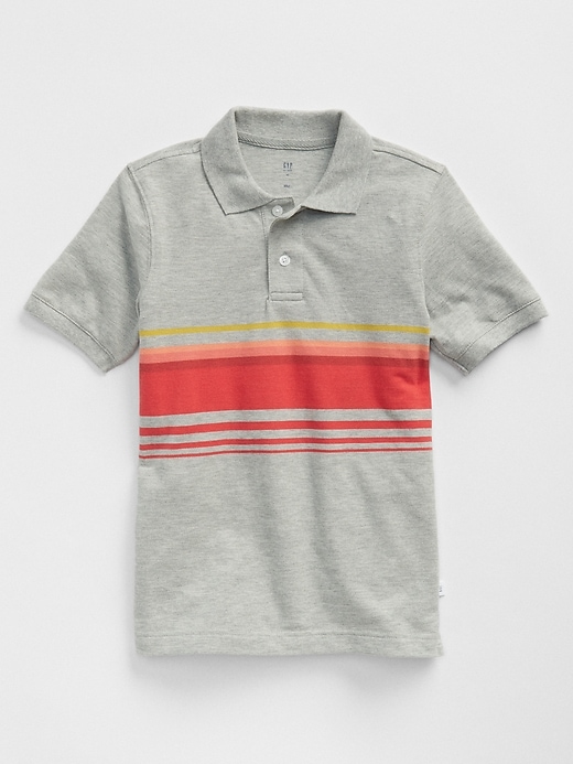 View large product image 1 of 1. Kids Stripe Pique Polo