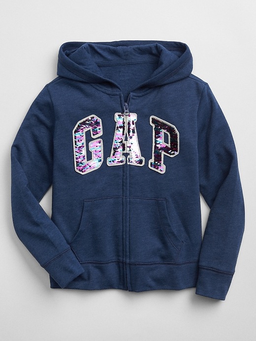 Image number 3 showing, Kids Flippy Sequin Gap Logo Hoodie Sweatshirt