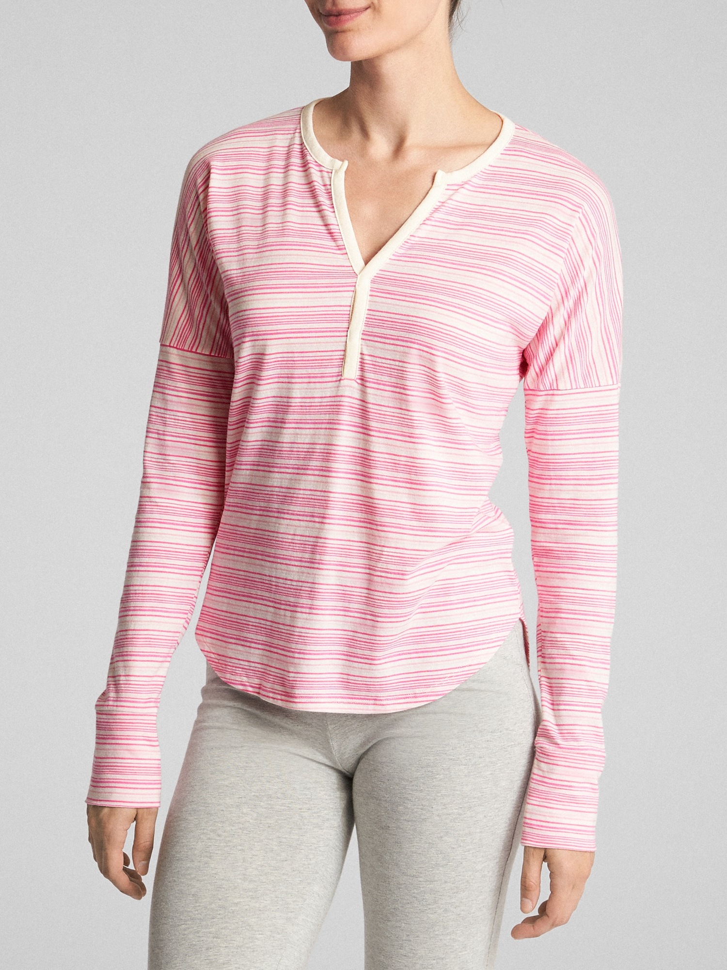 Print Long Sleeve Sleep TShirt in CottonModal Gap Factory