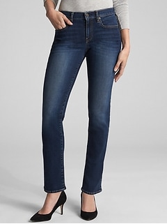 gap mid rise classic straight jeans