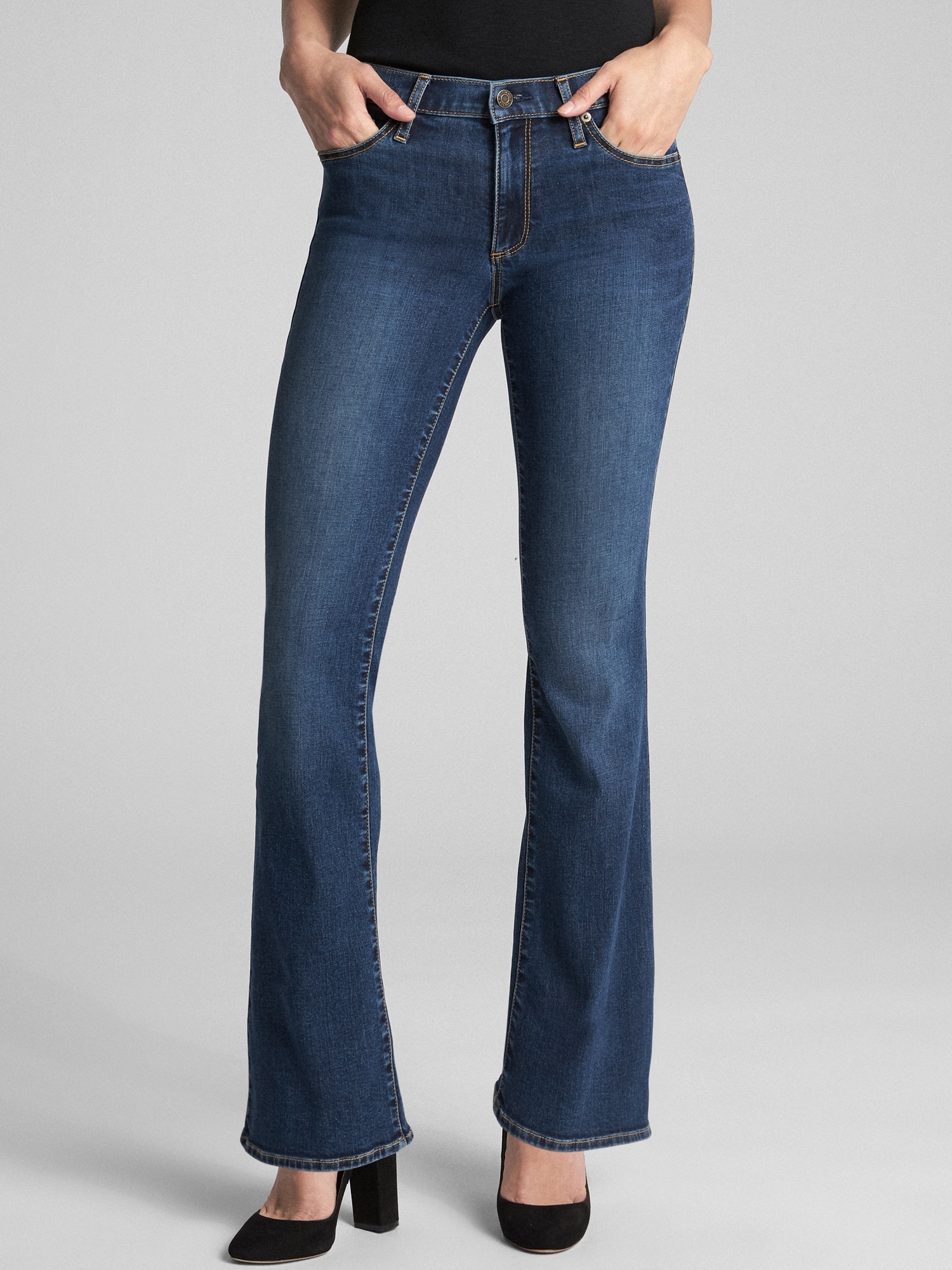 cinch flare jeans