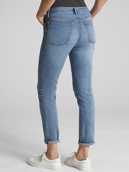 Image number 2 showing, Mid Rise Soft Wear Girlfriend Jeans