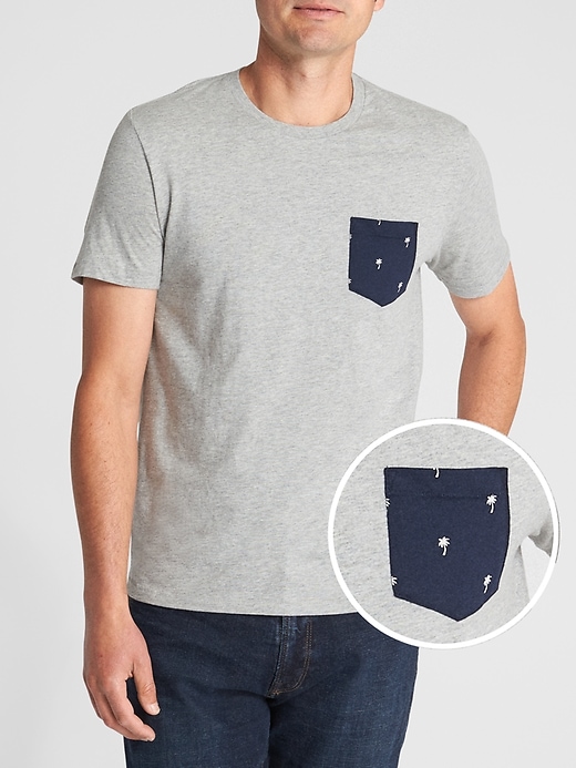 View large product image 1 of 1. Print Short Sleeve Pocket T-Shirt
