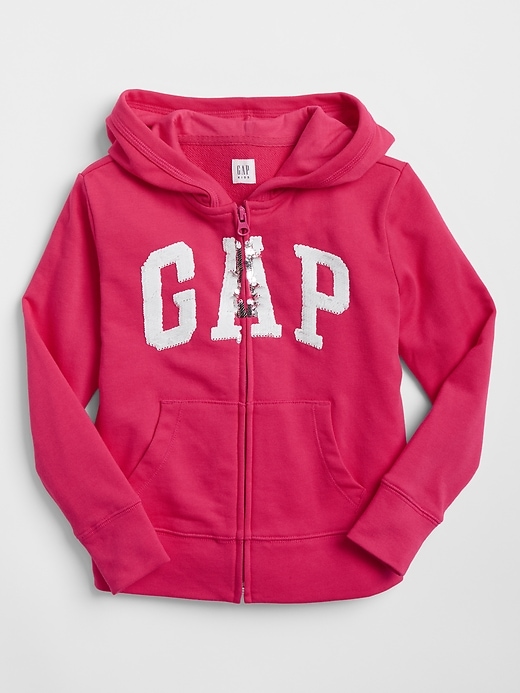 Image number 2 showing, Kids Flippy Sequin Gap Logo Hoodie Sweatshirt