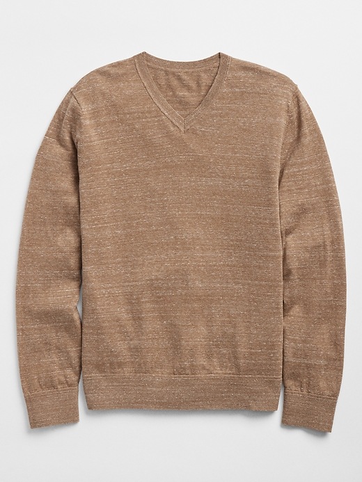 Image number 3 showing, V-Neck Sweater in Cotton