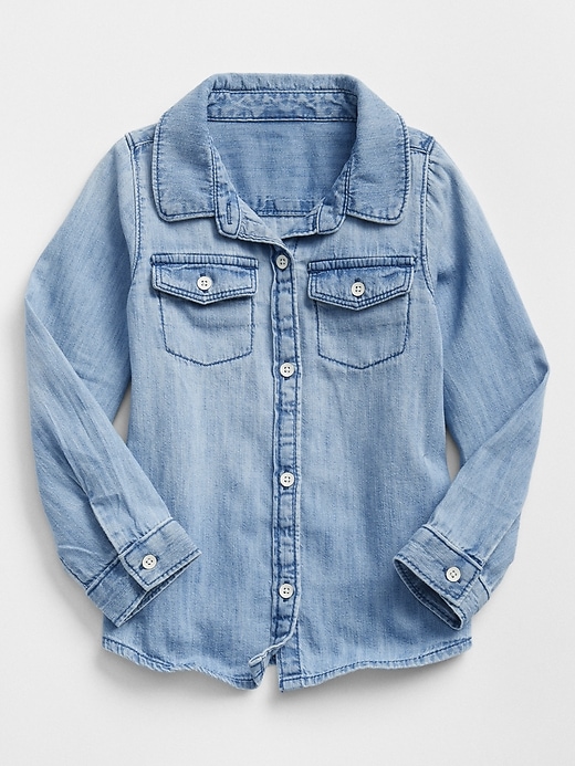 View large product image 1 of 1. Toddler Chambray Shirt