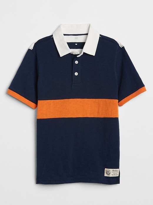 View large product image 1 of 1. Kids Colorblock Polo Shirt