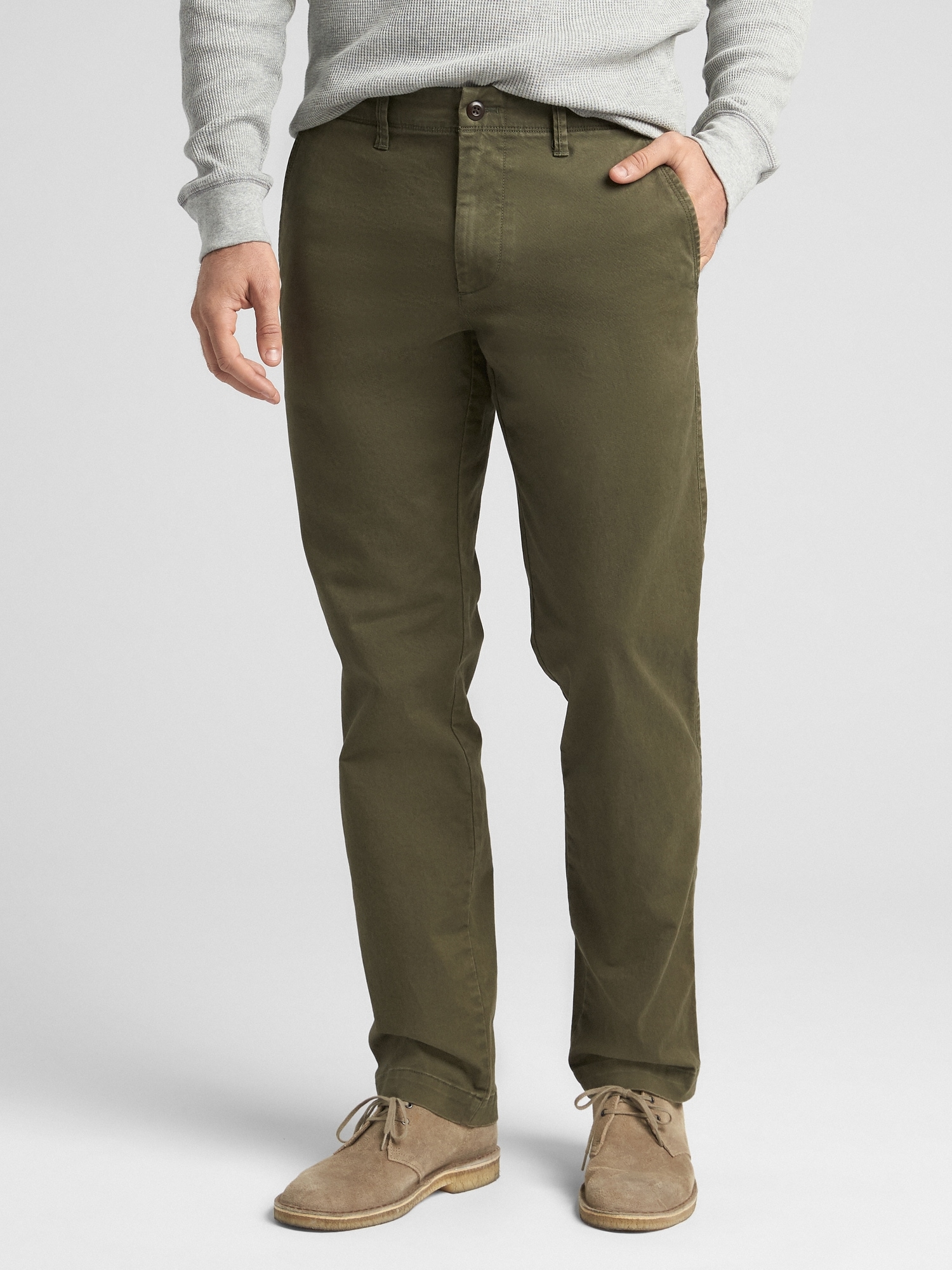 Lived In Khakis in Straight Fit with GapFlex Gap Factory