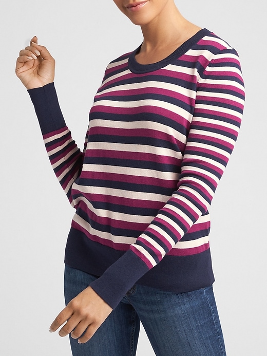 View large product image 1 of 1. Stripe Crewneck Sweater