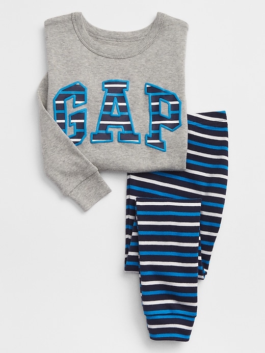 View large product image 1 of 1. babyGap Stripe Gap Logo Pajama Set