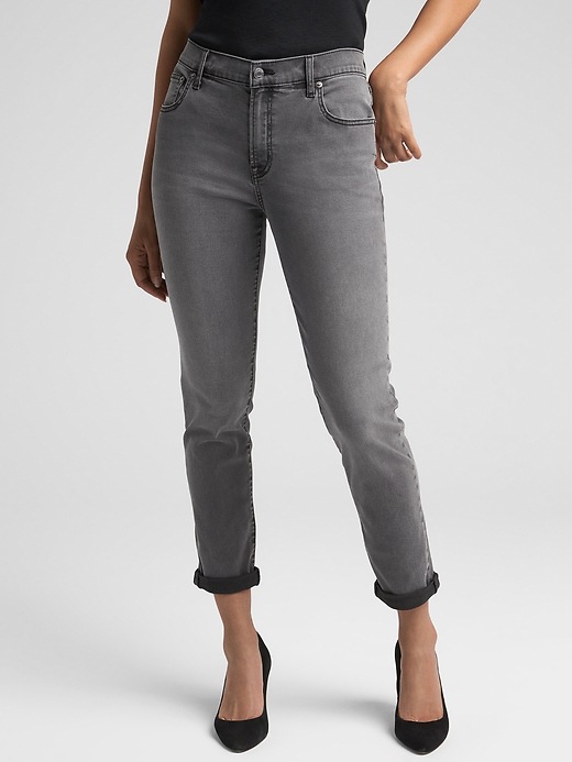Image number 1 showing, Soft Wear Cropped Girlfriend Jeans