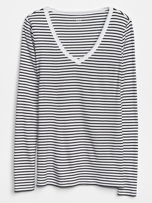 Image number 2 showing, Favorite Stripe Long Sleeve V-Neck T-Shirt