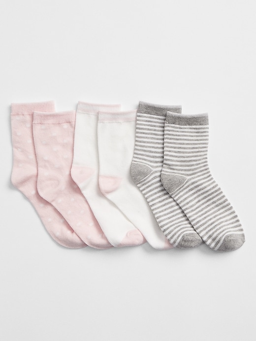 View large product image 1 of 1. Kids Print Crew Socks (3-Pairs)