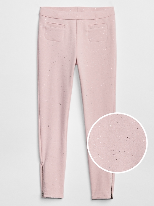 View large product image 1 of 1. Sparkle Zip Ponte Pants