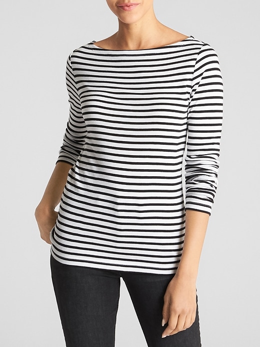 Image number 1 showing, Favorite Stripe Boatneck T-Shirt