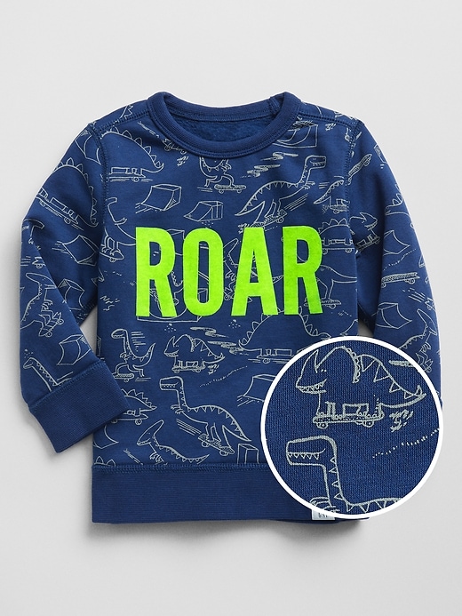 View large product image 1 of 1. Toddler Graphic Crewneck Sweatshirt in Fleece