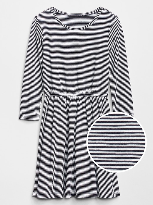 View large product image 1 of 1. Kids Always On Essentials Three-Quarter Sleeve Dress in Jersey