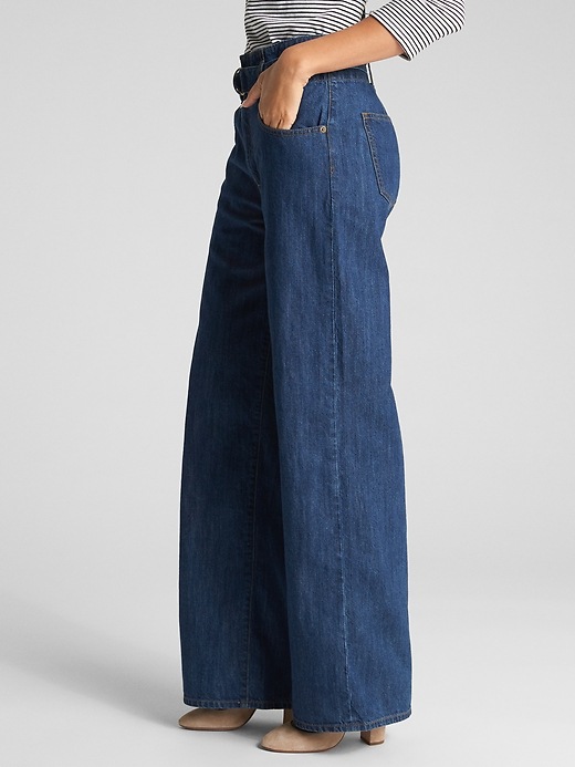 Image number 4 showing, High Rise Wide-Leg Jeans