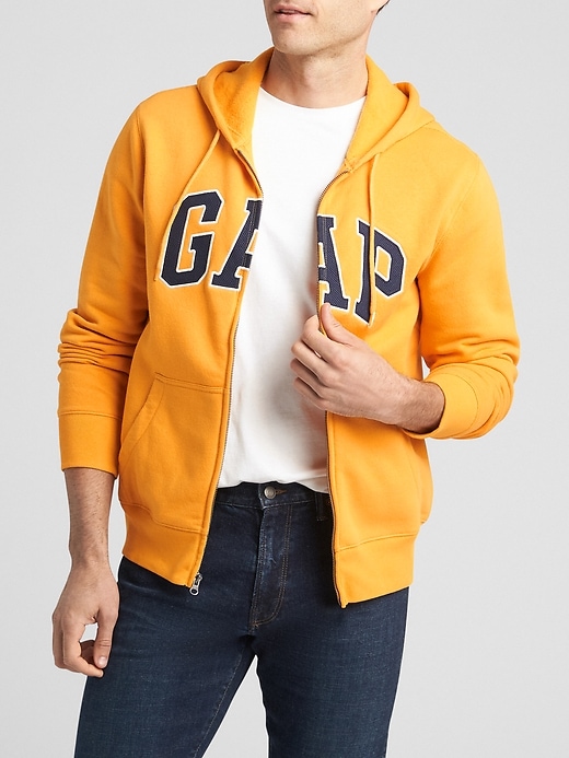 Relaxed Gap Logo Zip Hoodie | Gap Factory