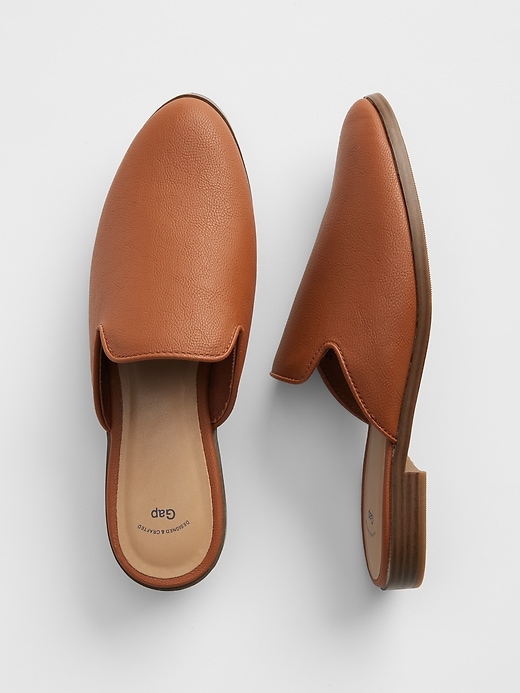 View large product image 1 of 1. Loafer Mules in Faux Leather