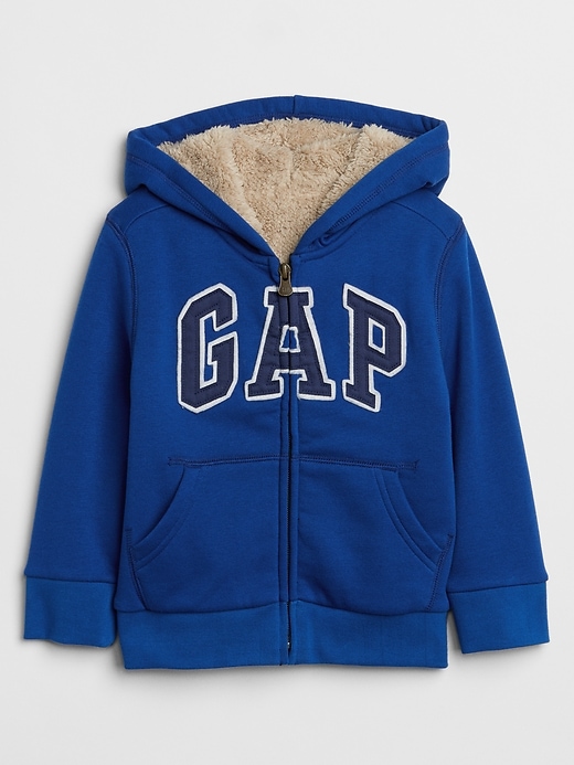 View large product image 1 of 1. Toddler Cozy Gap Logo Zip Hoodie