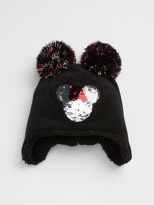 Image number 1 showing, GapKids &#124 Disney Mickey Mouse Sequin Pom-Pom Hat