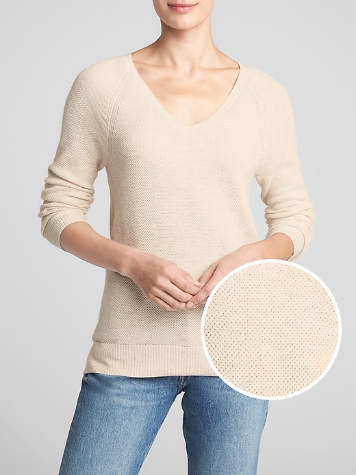View large product image 1 of 1. Raglan V-Neck Sweater
